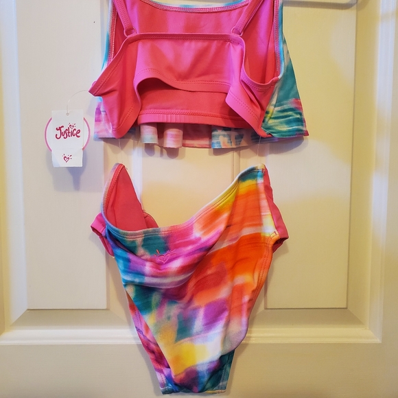NWT Justice Two-piece Swimsuit - Picture 2 of 7